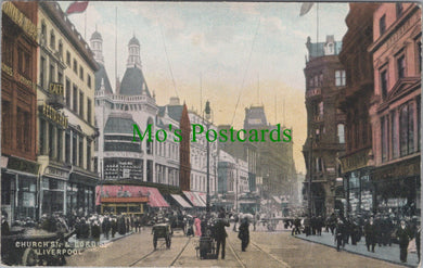 Lancashire Postcard - Liverpool, Church Street & Lord Street  SW11186