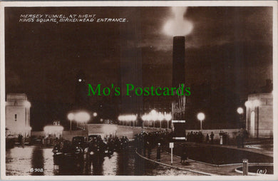Lancashire Postcard - Mersey Tunnel at Night, Birkenhead SW11218