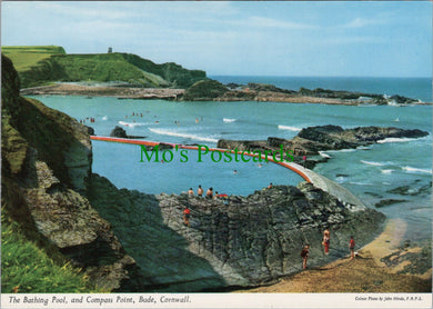 Cornwall Postcard - Bude Bathing Pool and Compass Point  SW12837