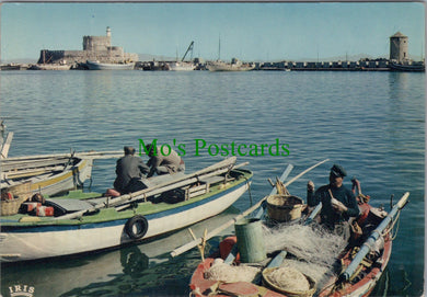Greece Postcard - Rhodes, View of The Harbour  SW11358