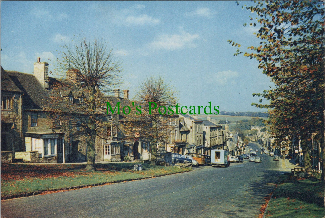 Oxfordshire Postcard - Burford Main Street  SW11403