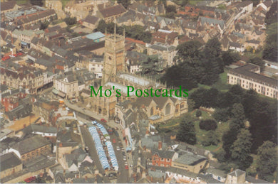 Gloucestershire Postcard - Aerial View of Cirencester Parish Church  SW11459
