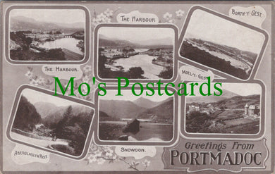 Wales Postcard - Greetings From Portmadoc / Porthmadog  SW12309