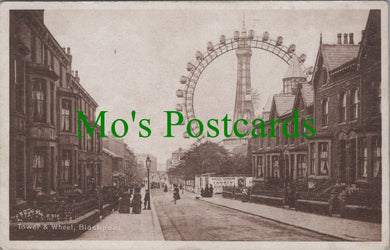 Lancashire Postcard - Blackpool Tower and Wheel  SW12345