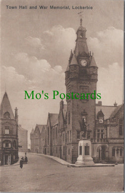 Scotland Postcard - Lockerbie Town Hall and War Memorial SW12362