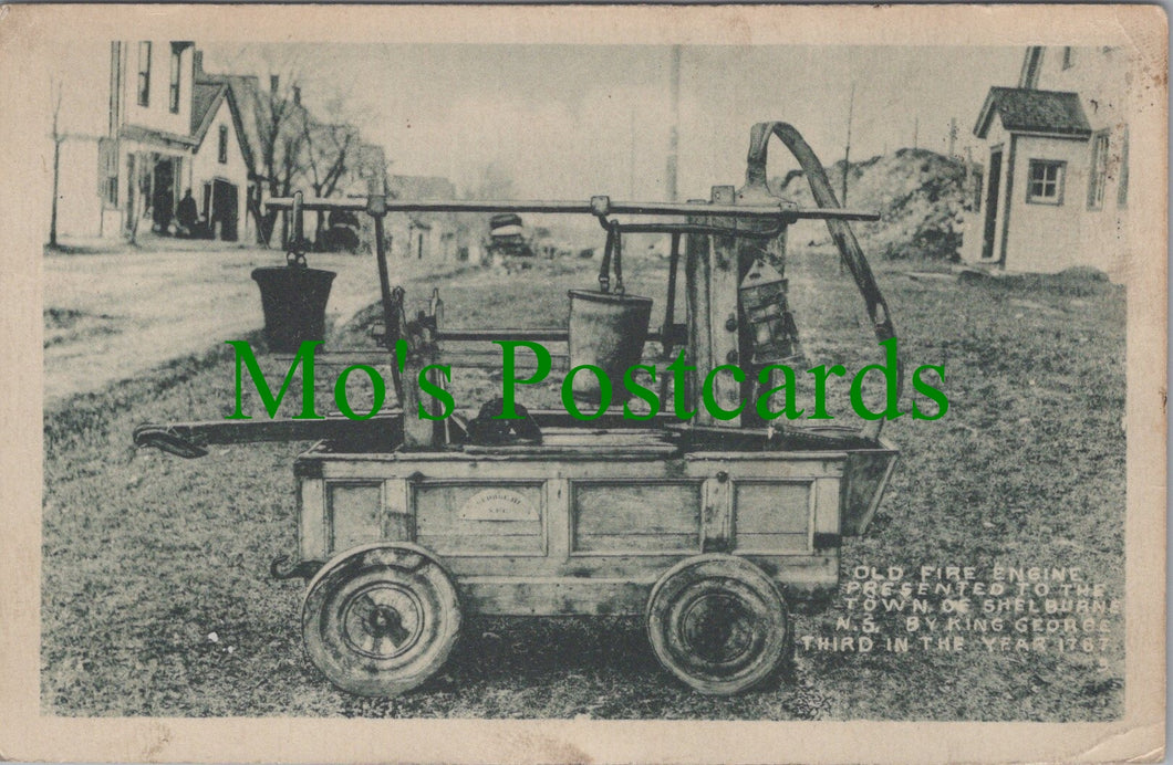 Canada Postcard - Old Fire Engine Presented To Shelburne SW12376