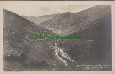 Wales Postcard - Snowdon and Waterfall From Watkin Path  DC2530