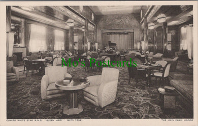 Shipping Postcard - Queen Mary Lounge, Cunard White Star Line DC2491