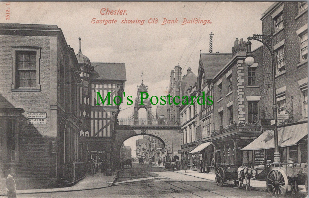 Cheshire Postcard - Chester, Eastgate Showing Old Bank Buildings SW12989