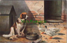 Load image into Gallery viewer, Animals Postcard - Dog, Puppy and Ducks SW13004
