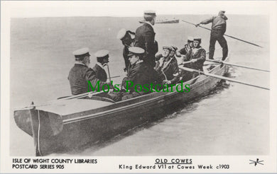 Isle of Wight Postcard - Old Cowes, King Edward VII at Cowes Week c1903 - SW11703
