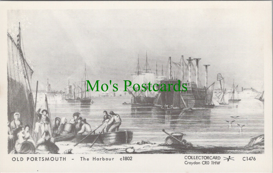 Hampshire Postcard - Old Portsmouth, The Harbour c1802 - SW11711