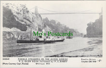 Load image into Gallery viewer, Bristol Postcard - Paddle Steamers in The Avon Gorge  SW11726
