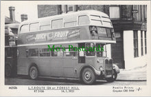 Load image into Gallery viewer, London Postcard - L.T.Route Bus 124 at Forest Hill in 1951 - SW11685
