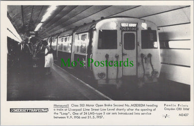Railway Postcard - Merseyrail Class 503 Train at Liverpool Lime Street SW11686