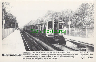 Railway Postcard - Merseyrail Class 508 Train at Bromborough Rake SW11687