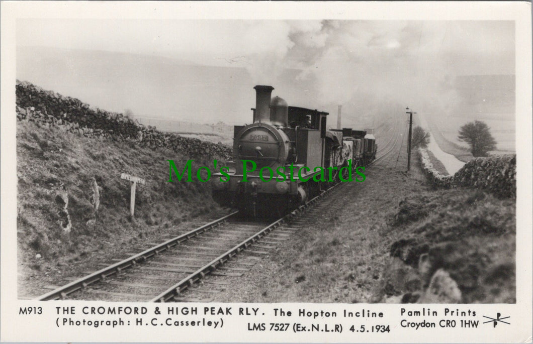Derbyshire Postcard - The Cromford and High Peak Railway, Hopton Incline SW11605