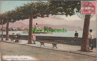 Switzerland Postcard - Vevey, Le Quai - Vaud SW11641