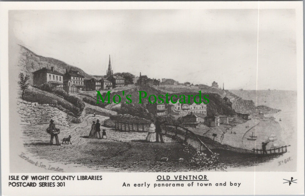 Isle of Wight Postcard - Old Ventnor, Early Panorama of The Town SW14548