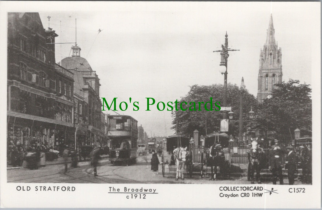 London Postcard - Old Stratford, The Broadway c1912 - SW14551