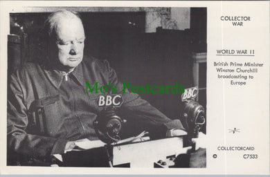 Politics Postcard - British Prime Minister Winston Churchill, World War II - SW14845