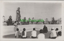 Load image into Gallery viewer, Religion Postcard - People Praying Inside a Temple / Shrine  SW11779
