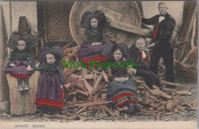 France Postcard - Alsace, Elsass, Children Wearing Costumes  SW11780