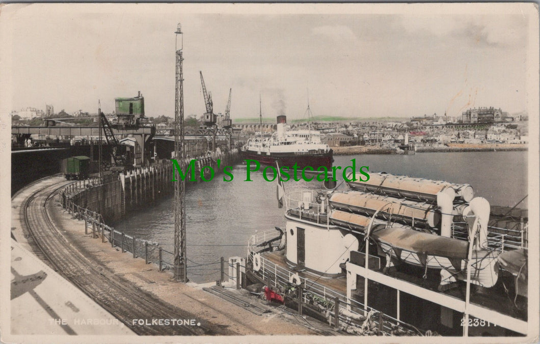 Kent Postcard - The Harbour, Folkestone  DC1024