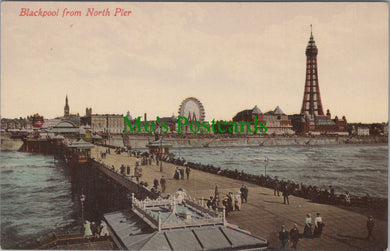 Lancashire Postcard - Blackpool From North Pier  DC1034
