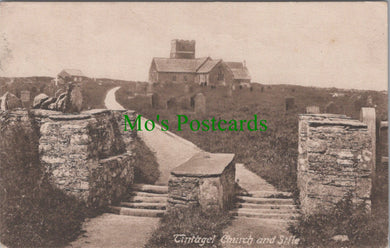 Cornwall Postcard - Tintagel Church and Stile  SW13136