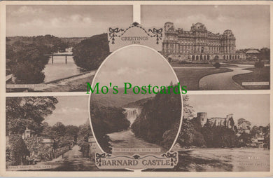 Co Durham Postcard - Views of Barnard Castle   DC1556