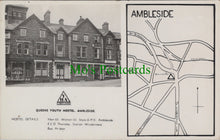 Load image into Gallery viewer, Cumbria Postcard - Map of Ambleside, Queens Youth Hostel SW13146
