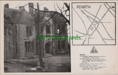 Cumbria Postcard - Map of Penrith, Nandana Youth Hostel   SW13167