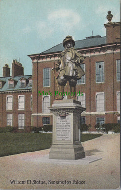 London Postcard - Kensington Palace, William III Statue   SW13211
