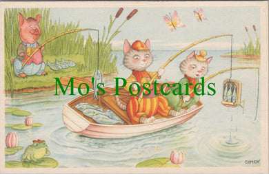 Children's Art Postcard - Cute Cartoon Animals, Artist Simon  HP226