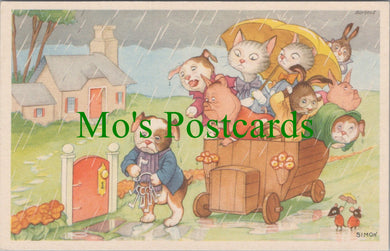 Children's Art Postcard - Cute Cartoon Animals, Artist Simon  HP228