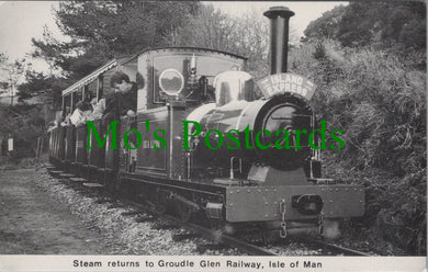 Isle of Man Postcard - Steam Returns To Groudle Glen Railway  HP229