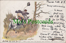 Load image into Gallery viewer, Comic Art Postcard - Horse Riding, Henry V Quote   HP235
