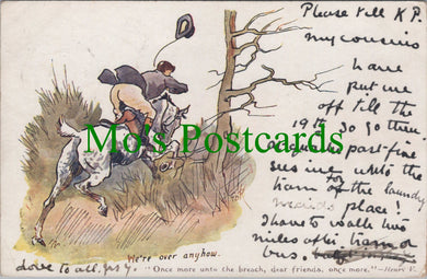 Comic Art Postcard - Horse Riding, Henry V Quote   HP235