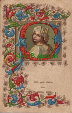 Embossed Art Postcard - With Good Wishes From The Misses George  HP189
