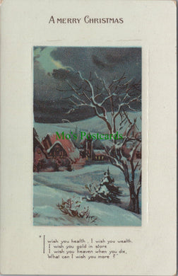 Greetings Postcard - A Merry Christmas, Winter Scene SW12666