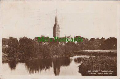 Wiltshire Postcard - Salisbury Cathedral From Long Bridge  DC2580