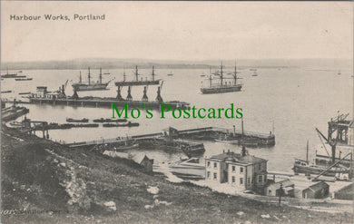 Dorset Postcard - Portland Harbour Works  SW12402