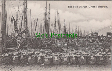 Norfolk Postcard - The Fish Market, Great Yarmouth   SW12452