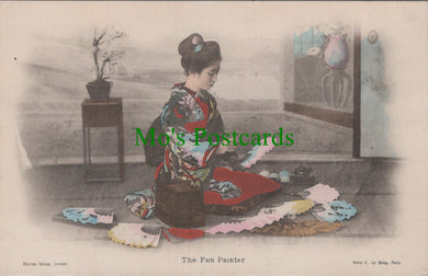 Japan Postcard - Japanese Lady, The Fan Painter  SW12462