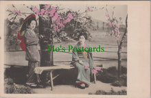 Load image into Gallery viewer, Japan Postcard - Japanese Ladies, Girls Wayside Resting  SW12464
