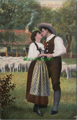 Romance Postcard - Romantic Couple Kissing   SW13224