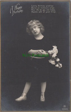 Greetings Postcard - A Happy Birthday, Young Child  SW10993