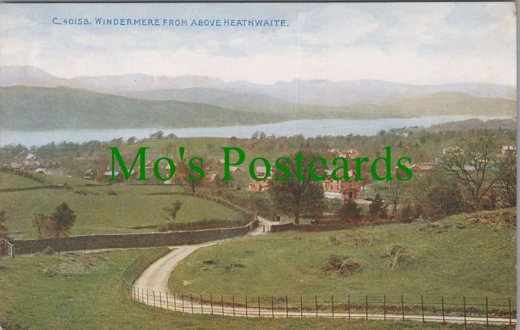 Cumbria Postcard - Windermere From Above Heathwaite  SW11030