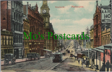 Australia Postcard - Melbourne, Bourke Street  SW11097